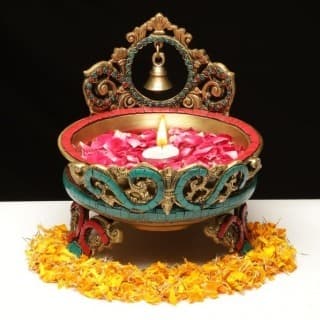 Brass Stone Urli Bowl Bell