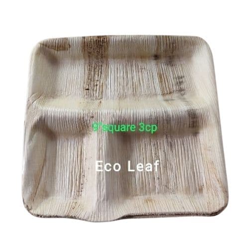 Disposable Plate 9 Square 3 CP