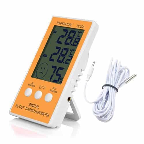Temperature and humidity meter display