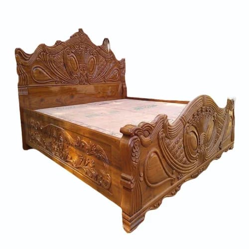 Indian hand craft teakwood bed