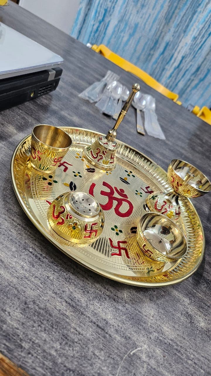 Brass Pooja Thali Set