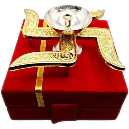Brass Swastik Diya