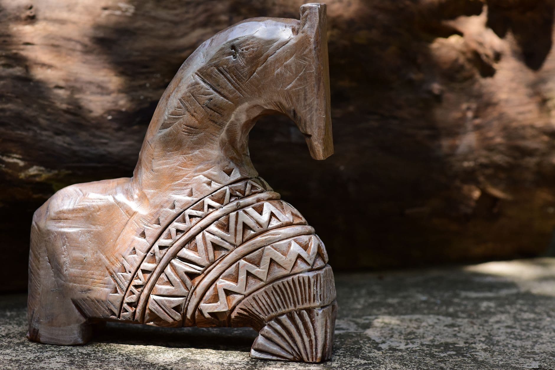 Wooden Handcarved Peacock