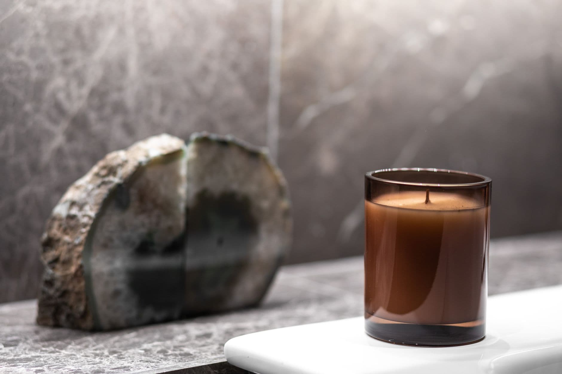 Designer Glass Candle