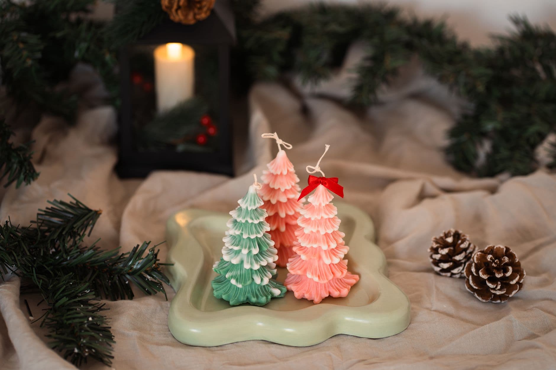 Christmas Pine Tree Candle