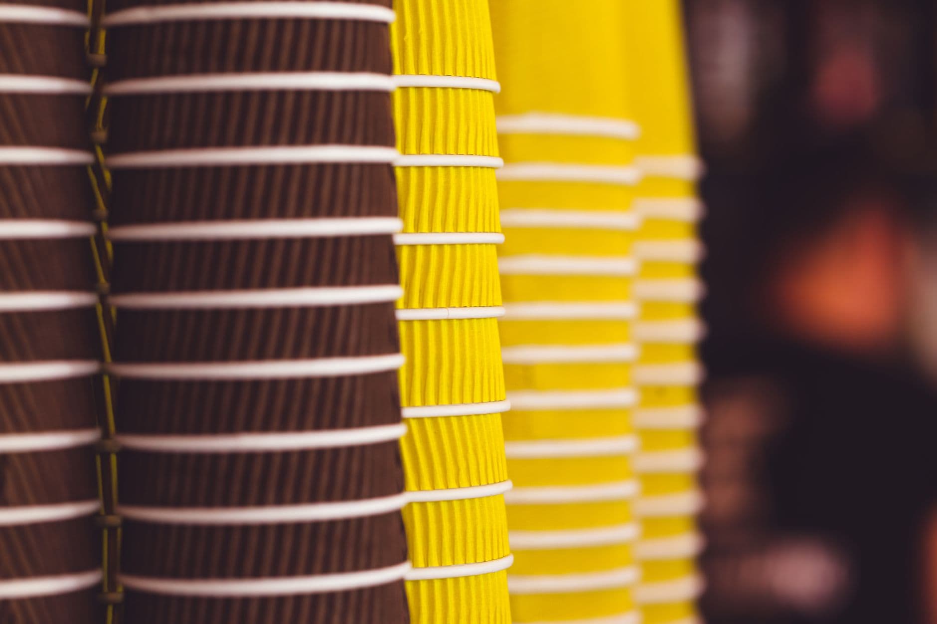Brown Ripple Paper Glass
